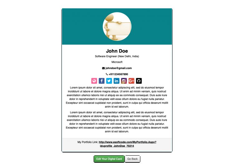 Create Digital Business Card for Free