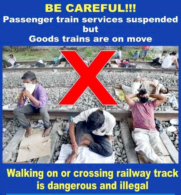 Important Announcement, Not to use the railway track for any activity